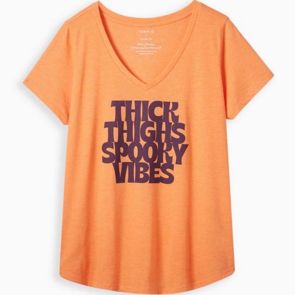 Spooky Vibes Girlfriend Signature Jersey V Neck Tee